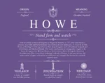 Howe surname meaning and heritage in Purple