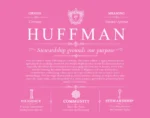 Huffman personalized last name meaning in Pink