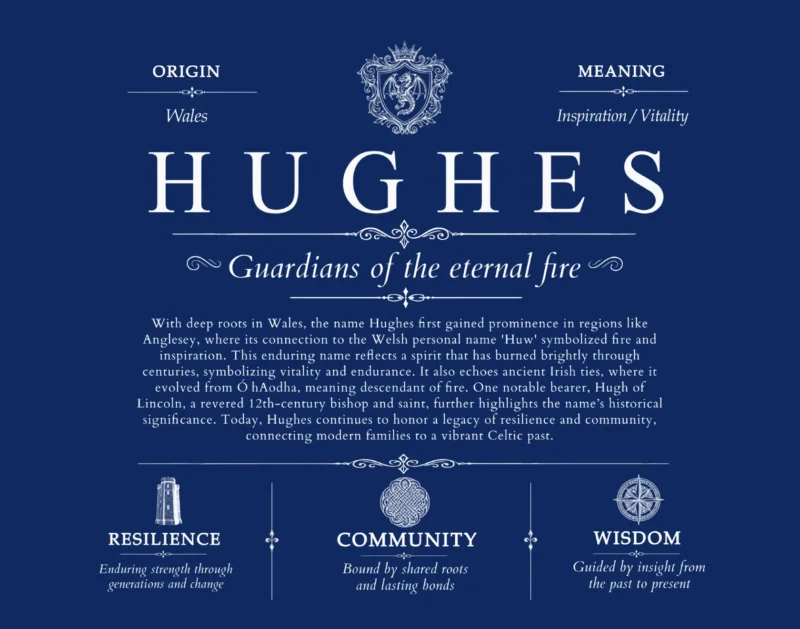 Hughes surname meaning history and origin in Deep Blue