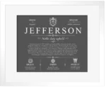 Jefferson surname meaning and heritage in Gray with White Matte Frame Jefferson surname meaning and heritage in Gray with White Matte Frame