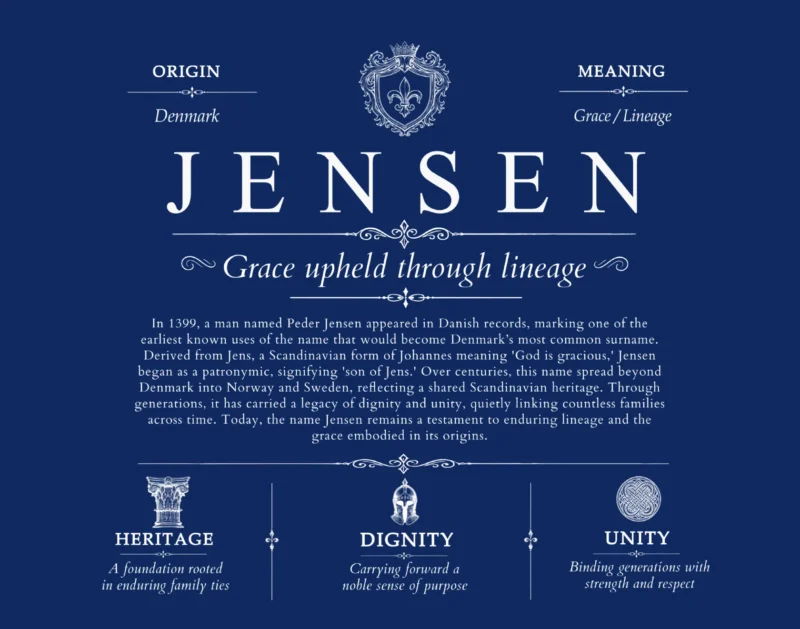 Jensen last name origin and heritage in Deep Blue
