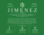 Jimenez personalized surname meaning in Dark Green