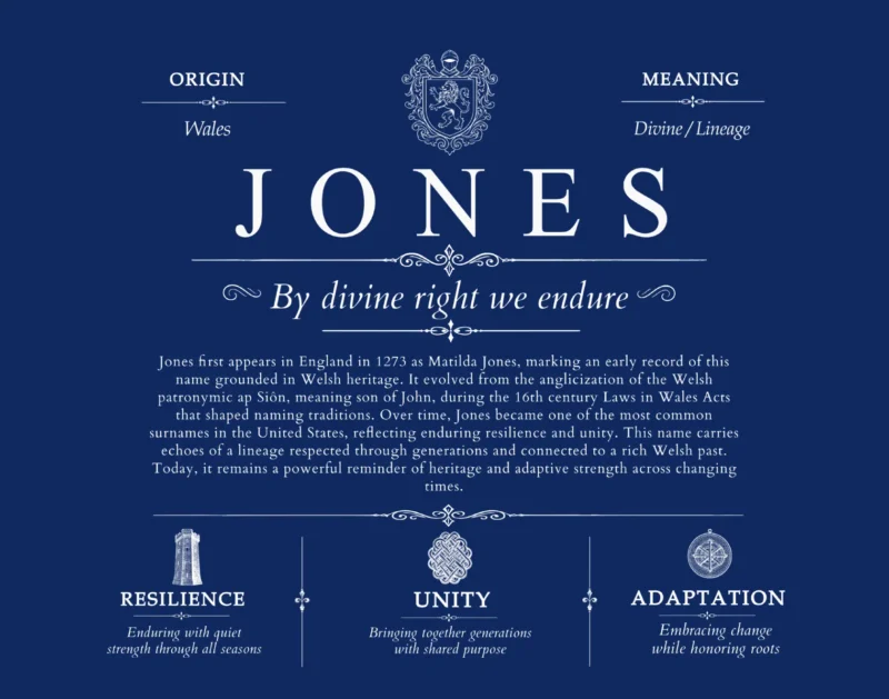 Jones surname origin and history in Deep Blue