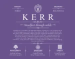 Kerr surname history and family heritage in Purple