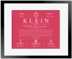 Klein surname meaning origin and heritage in Red with Black Matte Frame