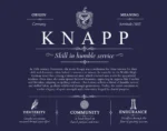 Knapp personalized family surname in Navy Blue Knapp personalized family surname in Navy Blue