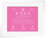Knox surname heritage and history in Pink with White Matte Frame Knox surname heritage and history in Pink with White Matte Frame