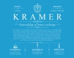 Kramer personalized surname meaning in Blue