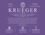 Krueger personalized family surname in Purple