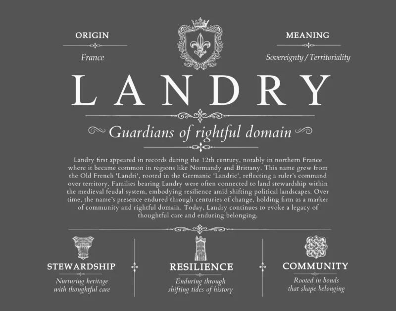 Landry last name history and origin in Gray