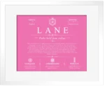 Lane surname origin and history in Pink with White Matte Frame Lane surname origin and history in Pink with White Matte Frame
