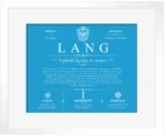 Lang surname heritage and history in Blue with White Matte Frame Lang surname heritage and history in Blue with White Matte Frame