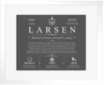 Larsen surname origin and family heritage in Gray with White Matte Frame