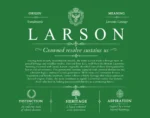 Larson personalized family surname in Dark Green