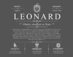 Leonard personalized last name meaning in Gray