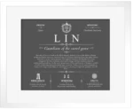 Lin surname meaning and origin in Gray with White Matte Frame Lin surname meaning and origin in Gray with White Matte Frame