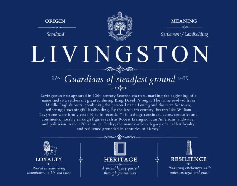 Livingston family name meaning and history in Deep Blue