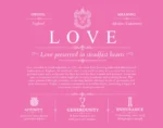 Love surname heritage and history in Pink