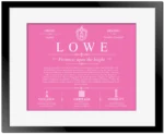 Lowe last name meaning and origin in Pink with Black Matte Frame