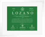 Lozano last name history and origin in Dark Green with White Matte Frame