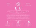 Lu personalized family surname in Pink