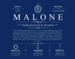 Malone surname history and family heritage in Deep Blue