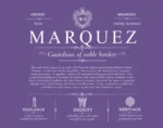 Marquez surname heritage and history in Purple Marquez surname heritage and history in Purple