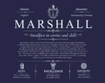 Marshall surname heritage and history in Navy Blue Marshall surname heritage and history in Navy Blue