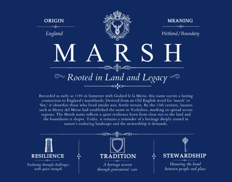 Marsh surname origin and family heritage in Deep Blue