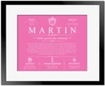 Martin surname meaning and heritage in Pink with Black Matte Frame