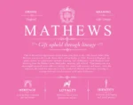 Mathews surname heritage and history in Pink