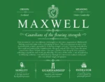 Maxwell personalized family surname in Dark Green