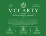 Mccarty family name meaning and origin in Dark Green