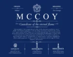 Mccoy personalized surname meaning in Deep Blue
