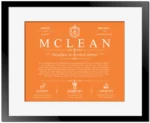 Mclean surname meaning origin and heritage in Orange with Black Matte Frame