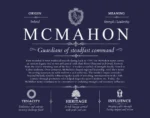 Mcmahon family name meaning and history in Navy Blue Mcmahon family name meaning and history in Navy Blue