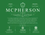 Mcpherson last name origin and heritage in Dark Green
