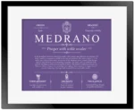 Medrano surname meaning origin and heritage in Purple with Black Matte Frame