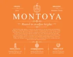 Montoya personalized family surname in Orange