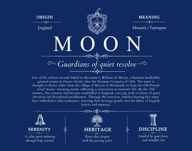 Moon last name history and origin in Deep Blue