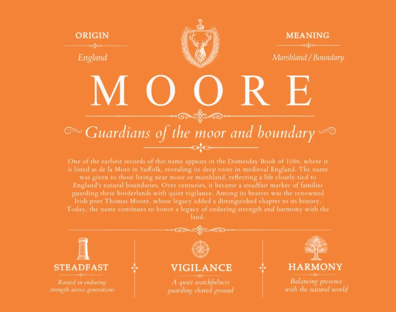 Moore surname heritage and history in Orange