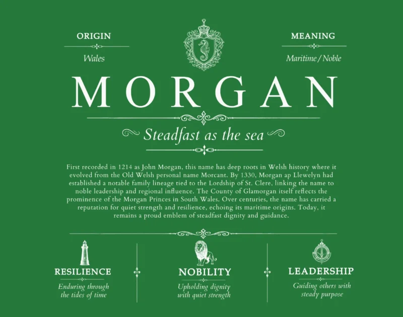 Morgan family name meaning and history in Dark Green