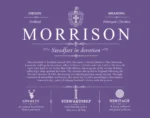 Morrison family name meaning and history in Purple
