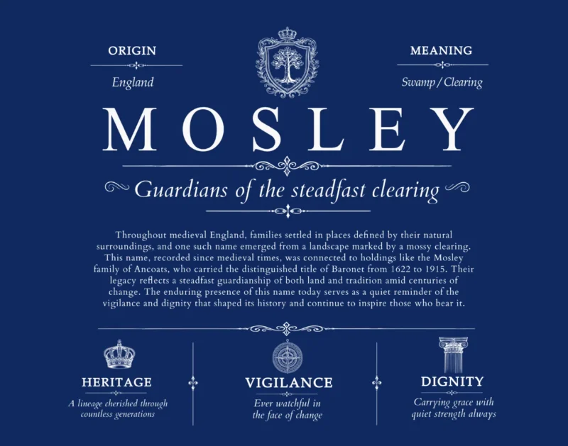 Mosley family name heritage in Deep Blue