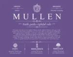 Mullen surname history and heritage in Purple