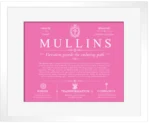 Mullins family name meaning and history in Pink with White Matte Frame Mullins family name meaning and history in Pink with White Matte Frame