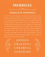 Merrilee_orange Merrilee personalized name meaning print in orange