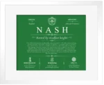 Nash surname meaning and origin in Dark Green with White Matte Frame Nash surname meaning and origin in Dark Green with White Matte Frame