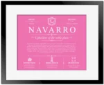 Navarro last name meaning and origin in Pink with Black Matte Frame