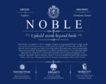 Noble personalized surname meaning in Deep Blue Noble personalized surname meaning in Deep Blue
